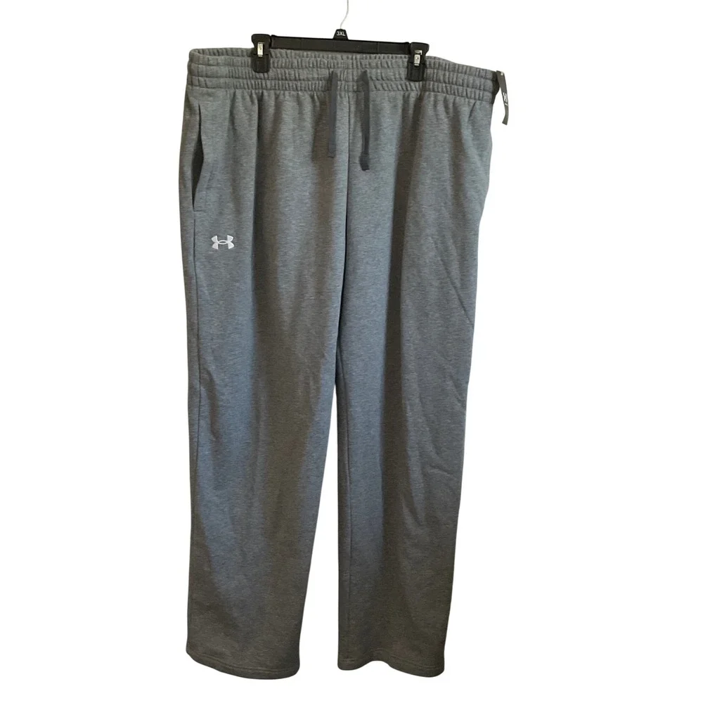 Under Armour Men's Big and Tall Rival Fleece Straight Leg Pants - 3XLT - NEW